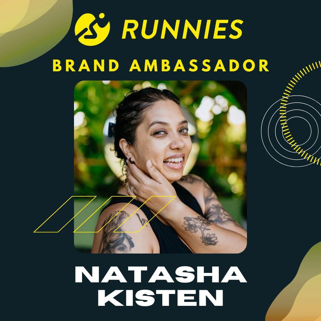 Natasha Kisten as a Runnies Brand Ambassador